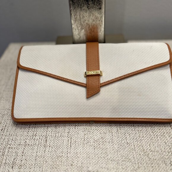 YSL Vintage Woven Leather Clutch with Leather Trim - Picture 2 of 8